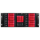 iStarUSA D410-DE15RD 10-Bay Stylish Storage Server Rackmount & 15 x 3.5" Trayless Hotswap Chassis Kit (Red HDD Handles)
