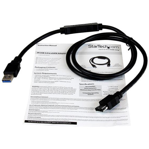 StarTech USB 3.0 to eSATA Adapter Cable (3')