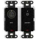 RDL DDB-BN2ML 2 x 2 Wall-Mounted Bi-Directional Mic/Line Dante Interface (Black)