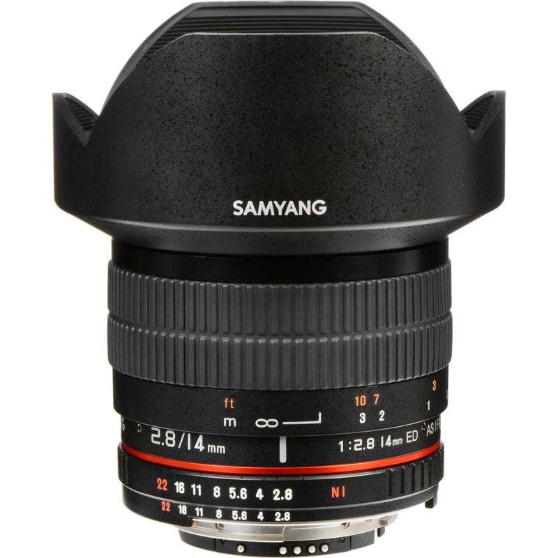 Samyang 14mm Ultra Wide-Angle f/2.8 IF ED UMC Lens for Nikon with Focus Confirm Chip