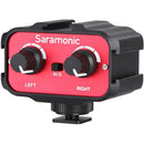 Saramonic 2-Channel Universal Audio Adapter with Stereo and Dual Mono 3.5mm Inputs for DSLR Cameras and Camcorders