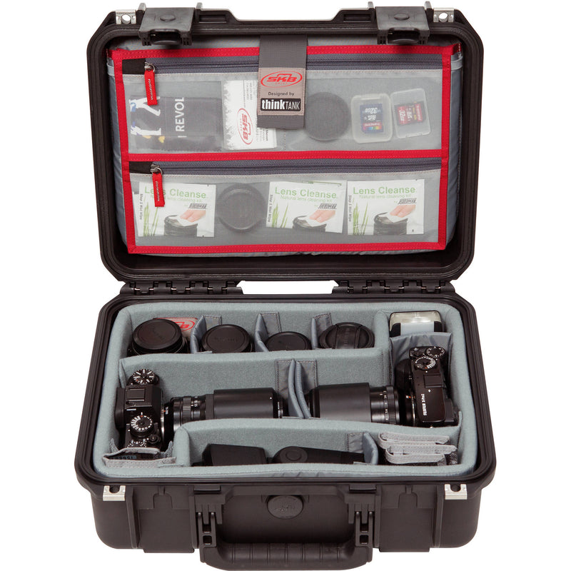 SKB iSeries 1510-6 Case w/Think Tank Designed Photo Dividers &&nbsp;Lid Organizer (Black)
