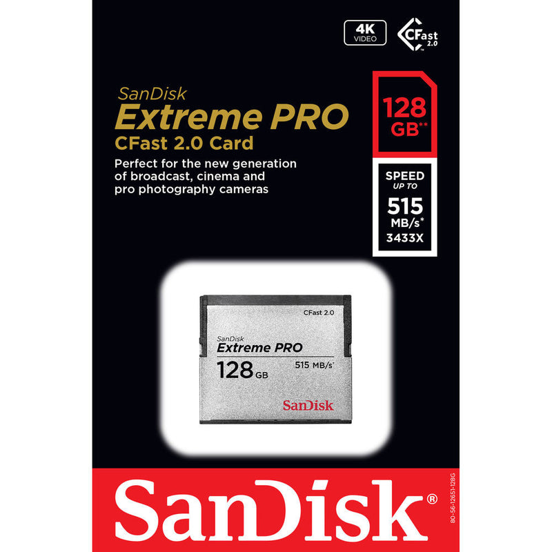 SanDisk 128GB Extreme PRO CFast 2.0 Memory Card (Canon & Blackmagic Cameras)
