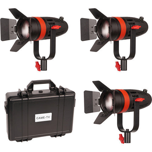 CAME-TV Boltzen 55W Focusable LED Fresnel 3-Light Kit
