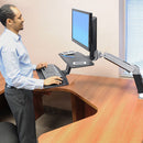 Ergotron WorkFit-A Workstation for Suspended Keyboard and Single HD Monitor