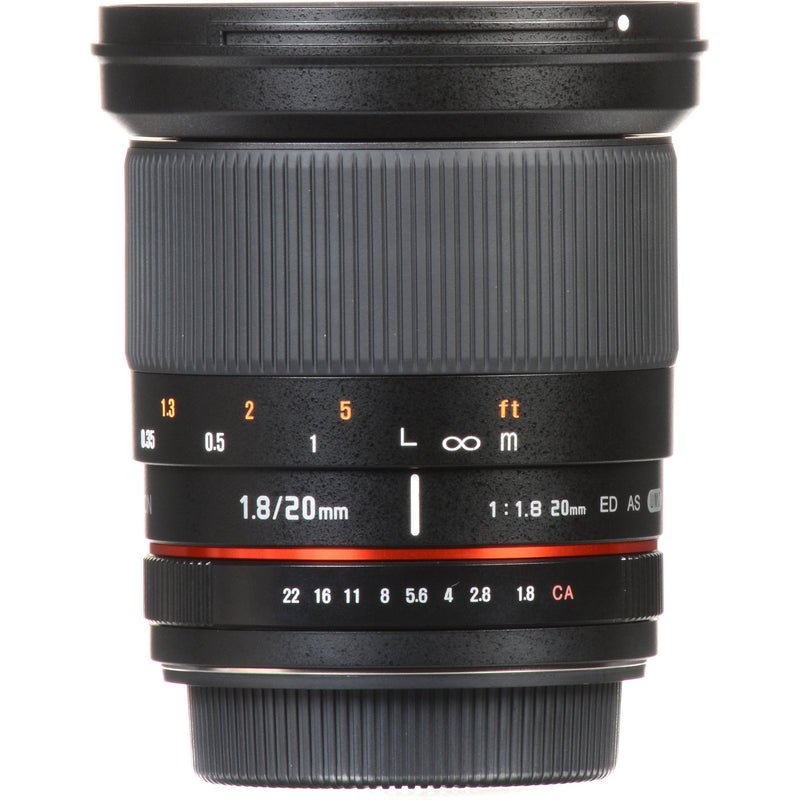 Rokinon 20mm f/1.8 ED AS UMC Lens for Canon EF