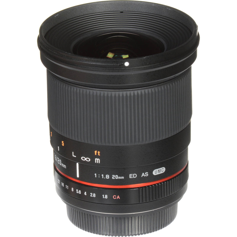 Rokinon 20mm f/1.8 ED AS UMC Lens for Canon EF