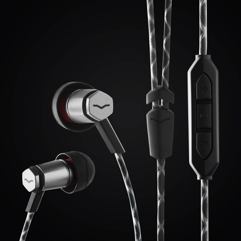 V-MODA Forza Metallo In-Ear Headphones with In-Line Mic and Remote Control (Apple iOS, Gunmetal Black)