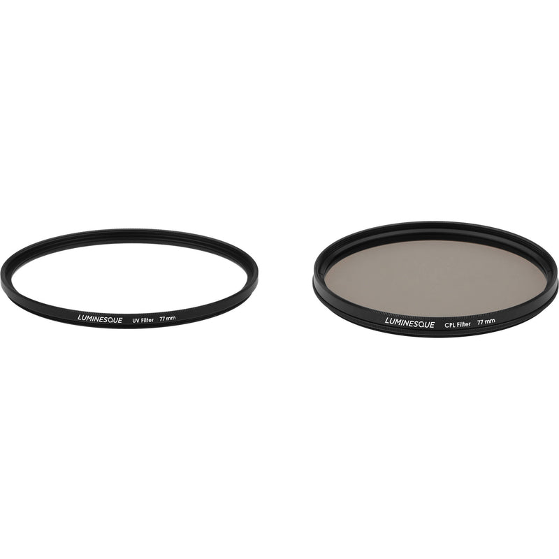 Luminesque 77mm Circular Polarizer and UV Slim PRO Filter Kit