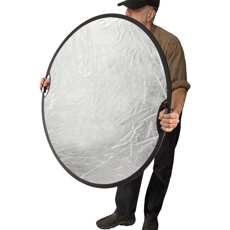 Impact Circular Collapsible Reflector with Handles (42", Gold/Silver)