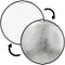 Impact Circular Collapsible Reflector with Handles (42", Silver/White)