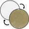 Impact Circular Collapsible Reflector with Handles (32", Soft Gold/White)