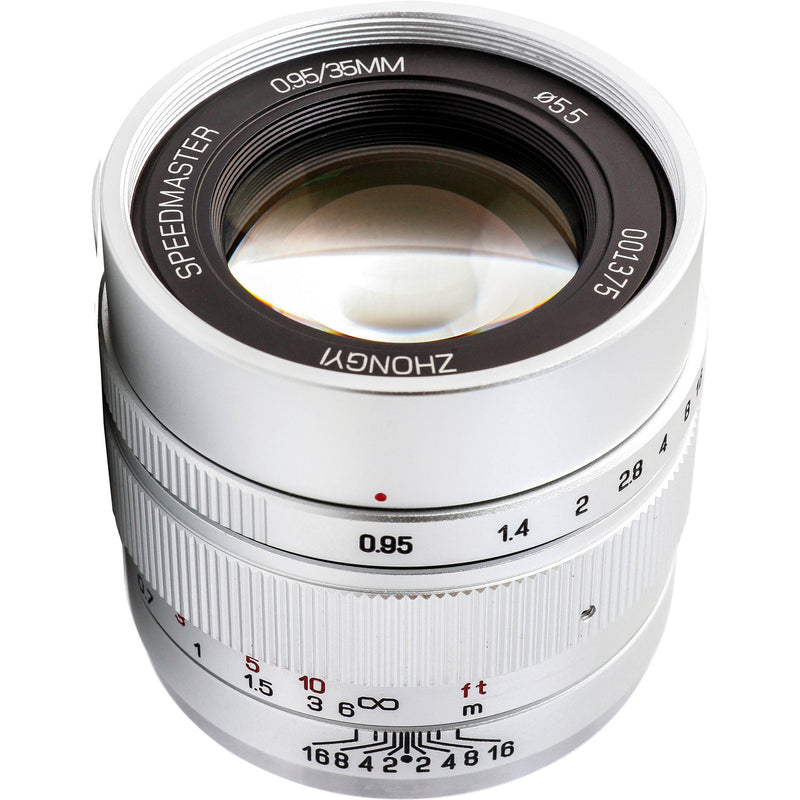 Mitakon Zhongyi Speedmaster 35mm f/0.95 Mark II Lens for Canon EF-M (Silver)