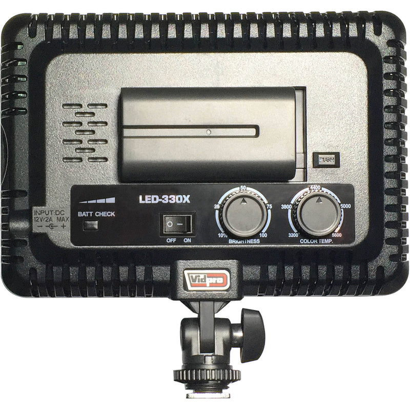 Vidpro LED-330X Variable-Color On-Camera LED Video Light Kit