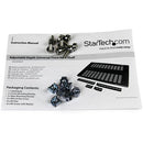 StarTech 1 RU Adjustable-Mounting-Depth Vented Rackmount Shelf (Black)
