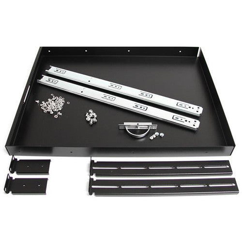 StarTech SLIDESHELFD Sliding Server-Rack-Cabinet Shelf (22" Deep, Black)