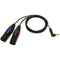 Cable Techniques 3.5mm TRS Right Angle to Two 3-Pin XLR Male Y Adapter Cable for Sound Devices Tape Output (24")