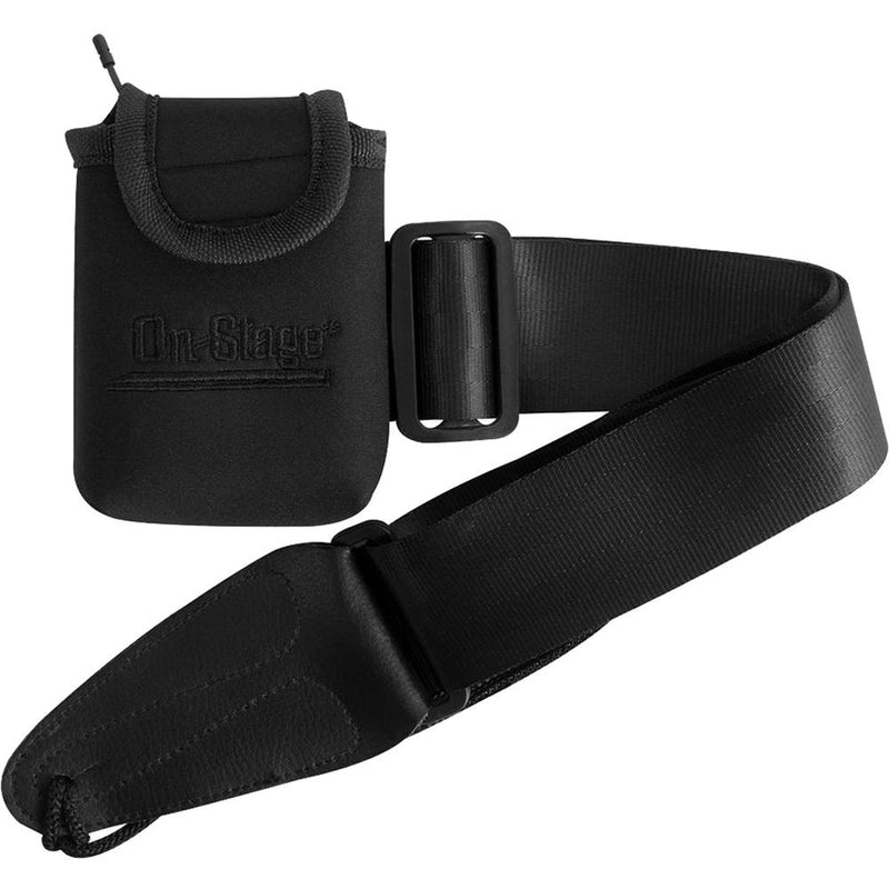 On-Stage WIRELESS TRANSMITR POUCH w/GUITR STRAP