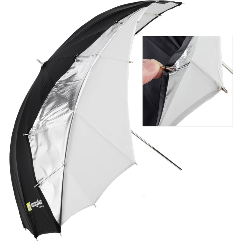 Angler ParaSail Parabolic Umbrella (White with Removable Black/Silver, 45")