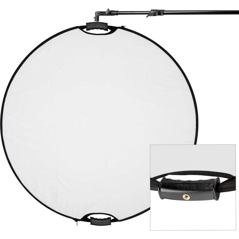 Impact Circular Collapsible Reflector with Handles (52", Soft Gold/White)