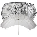 Angler ParaSail Parabolic Umbrella (White with Removable Black/Silver, 88")