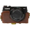 MegaGear Ever Ready Leather Camera Case for Canon PowerShot G7 X Mark II (Dark Brown)