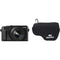 MegaGear Ultra-Light Neoprene Camera Case with Carabiner for Panasonic Lumix DMC-LX100 (Black)