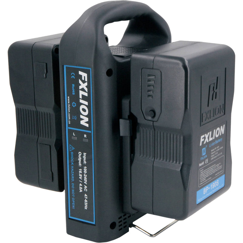 Fxlion Single-Channel V-Mount and BP Li-Ion Battery Charger with USB Port