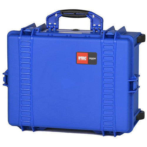HPRC Water-Resistant Hard Case with Interior Nylon Bag and Built-In Wheels (Blue)