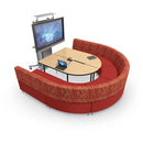 Balt MediaSpace Multimedia & Collaboration Large Double Table with Black Legs (Fusion Maple Laminate, Platinum Edge)
