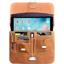 MacCase Premium Leather Briefcase for iPad Pro 12.9 (Black)