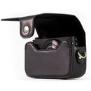 MegaGear Leather Case with Belt Loop for Select Sony Cyber-shot Cameras (Black)