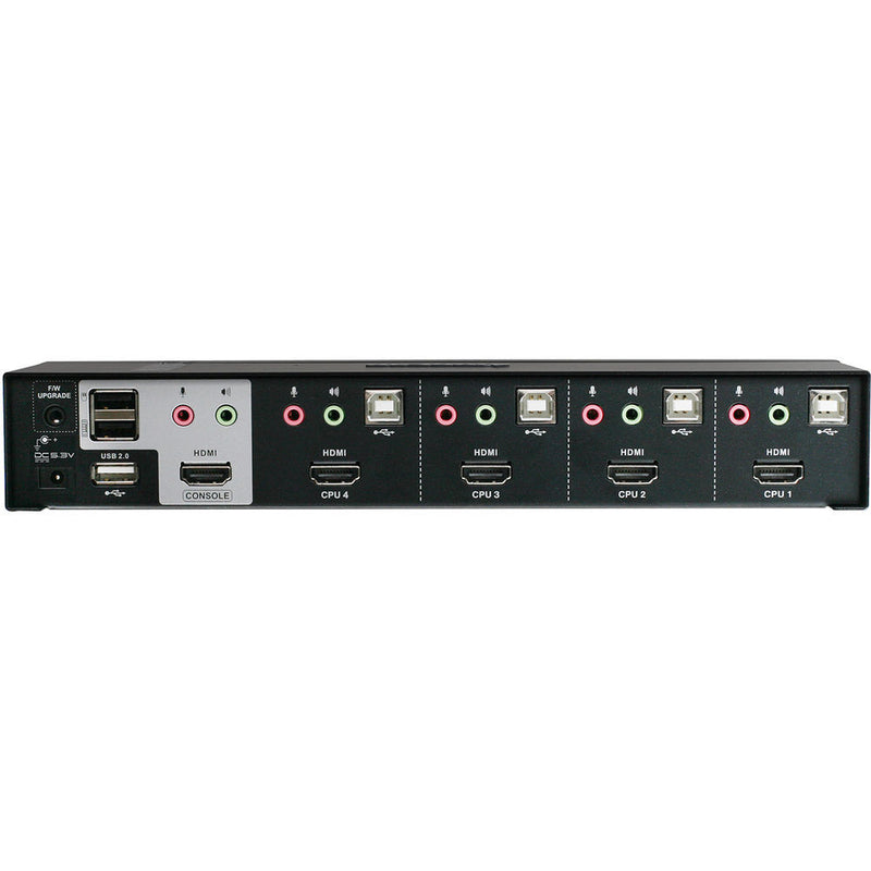 IOGEAR 4-Port HDMI KVMP Switch with DisplayPort Adapters Bundle