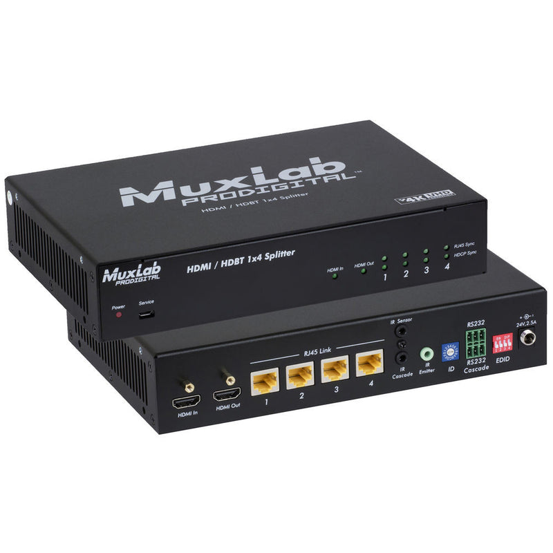 MuxLab UHD HDMI over HDBaseT 1X4 Splitter with HDCP (UK Region)