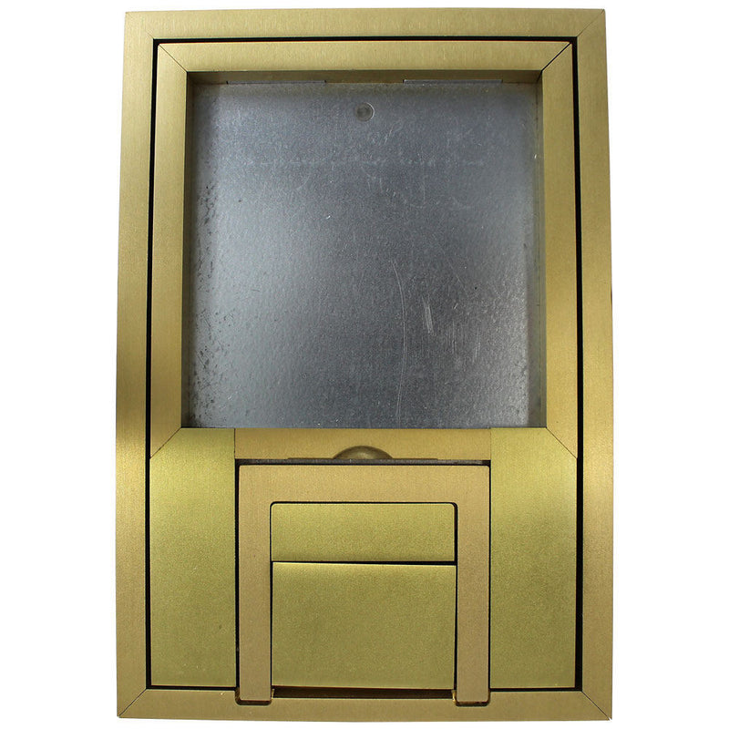 FSR FL-200 U-Access Cover with Lift-Off Door (1/2" Brass Square Flange)