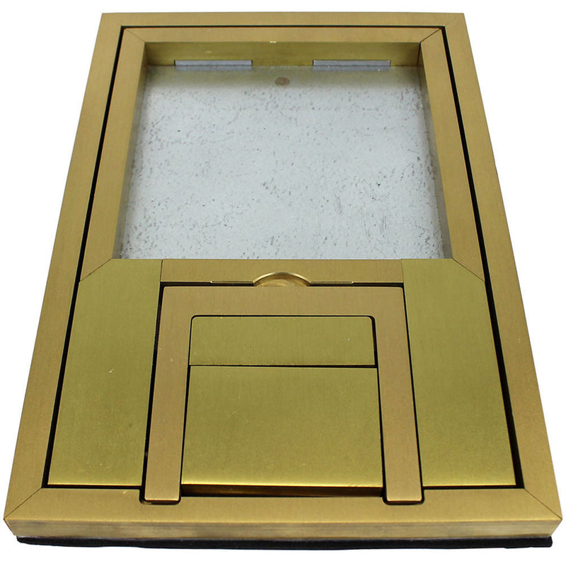 FSR FL-200 U-Access Cover with Lift-Off Door (1/2" Brass Square Flange)
