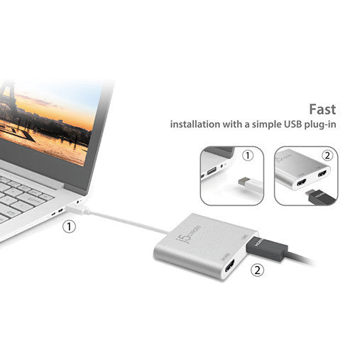 j5create USB 3.0 to Dual HDMI Multi-Monitor Adapter