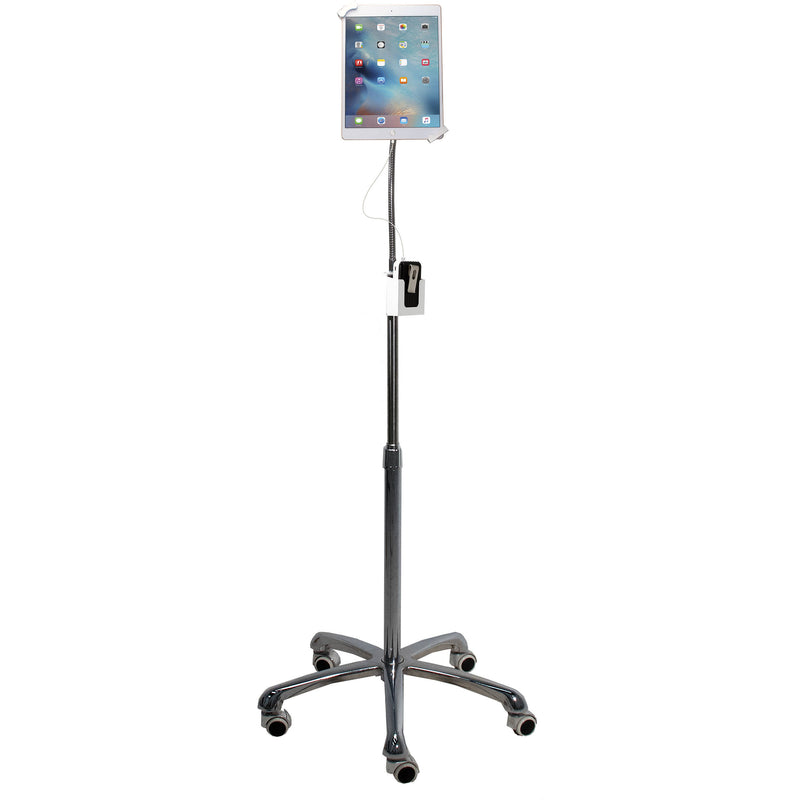 CTA Digital Heavy-Duty Security Gooseneck Floor Stand for 7 - 13" Tablets