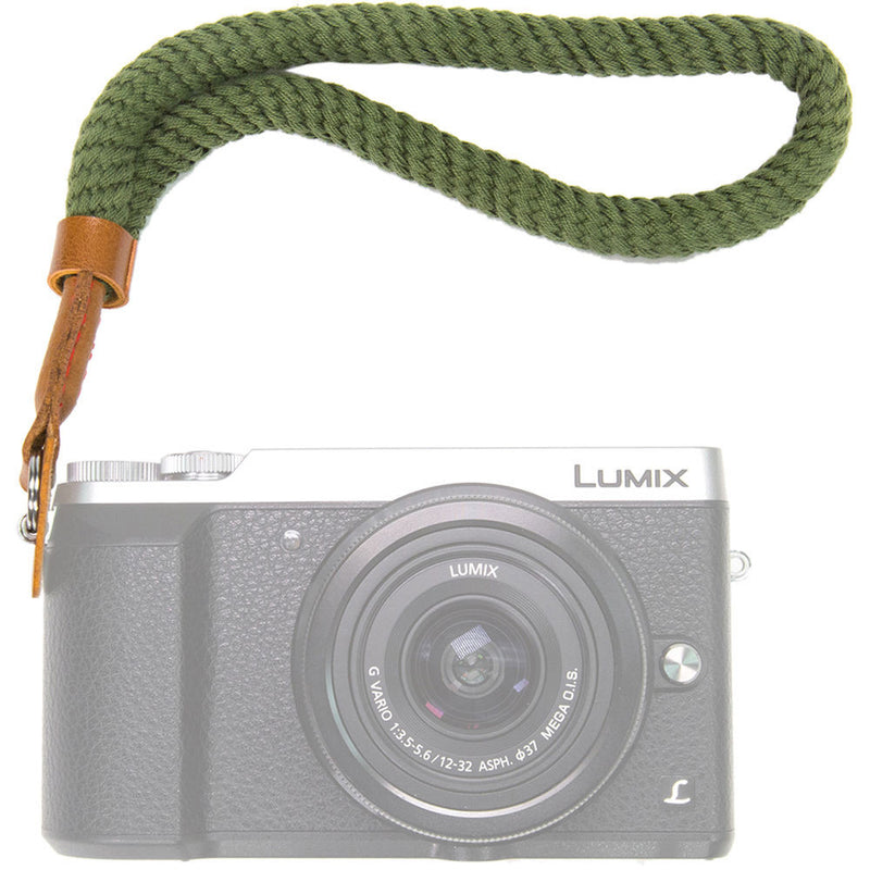 MegaGear Hand Wrist Cotton Security Strap for All Cameras (Small, Green)