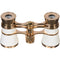 LaScala Optics 3x25 Aida Opera Glasses (White & Gold)