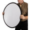 Impact Circular Collapsible Reflector with Handles (22", Soft Gold/White)