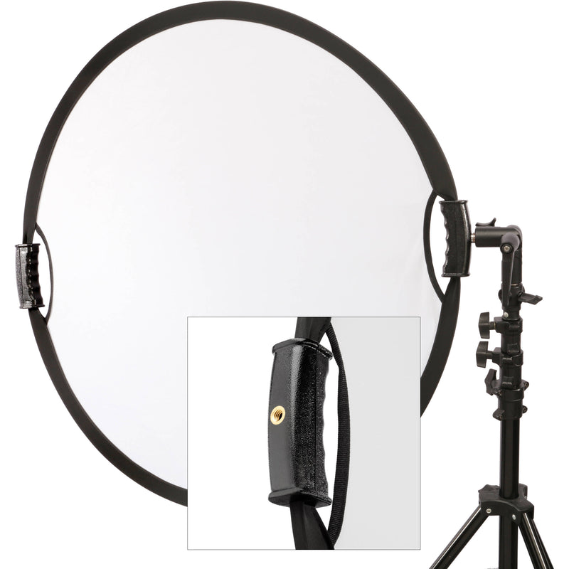 Impact Circular Collapsible Reflector with Handles (22", Soft Gold/White)