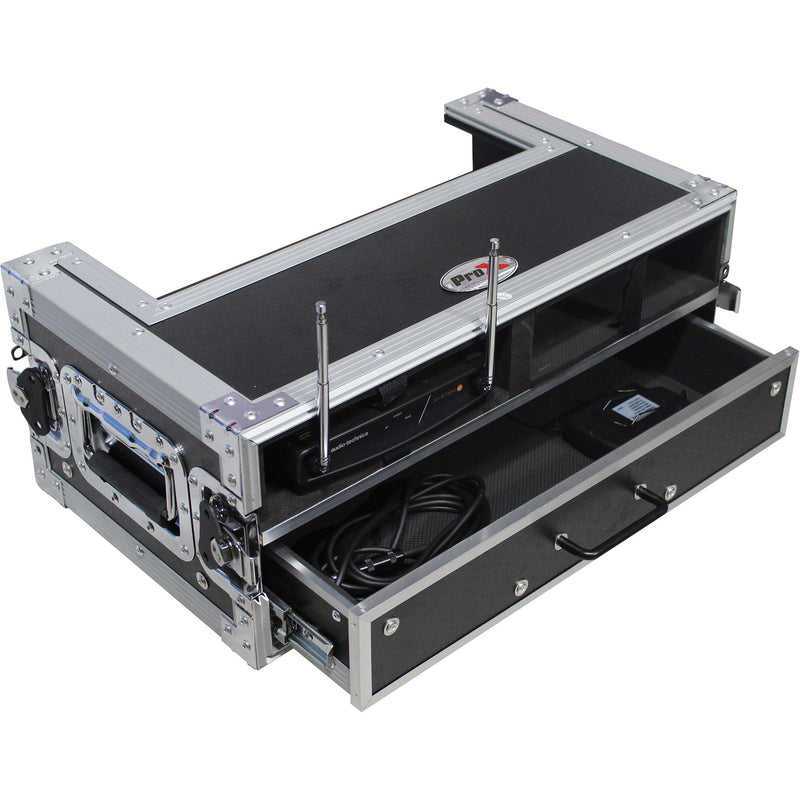 ProX X-2WM2DR Wireless Mic-System Case with 2U Rack Drawer