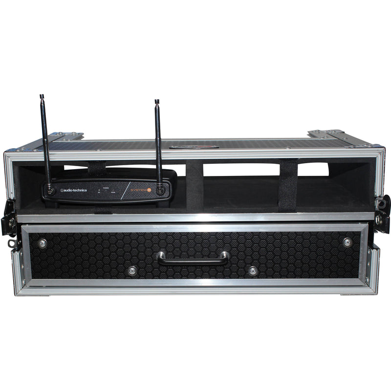 ProX X-2WM2DR Wireless Mic-System Case with 2U Rack Drawer