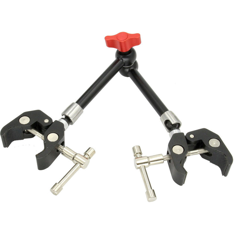GyroVu 11" Heavy-Duty Articulated Arm Monitor Mount with Dual Adjustable Clamp Mounts