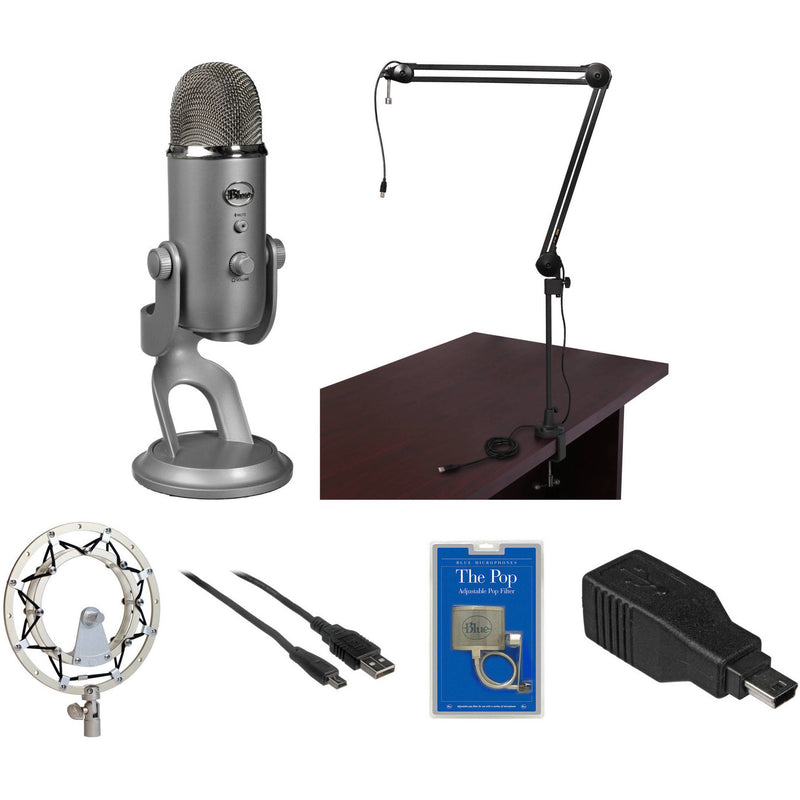 Blue Yeti USB Condenser Microphone (B&H Broadcaster Bundle)