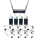 VocoPro Quad B3 UHF Hybrid Wireless Headset & Lapel Microphone System