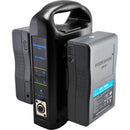 POWERANGE PR-PL-1680B Dual-Channel 100W Portable Charger for V-Mount Lithium-Ion Batteries with 16.7 VDC Output