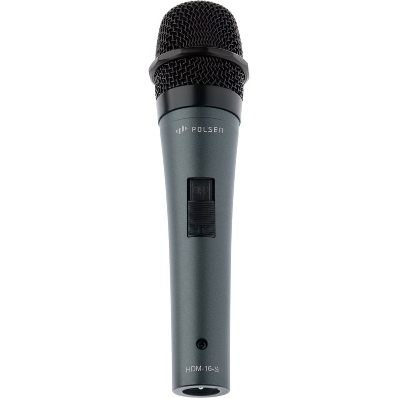 Polsen HDM-16-S Handheld Dynamic Mic with Stand and Windscreen Kit