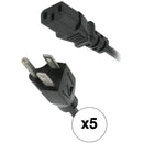 C2G Universal Power Cord (1', 5-Pack)